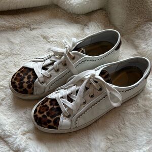Leopard Print White Sneakers